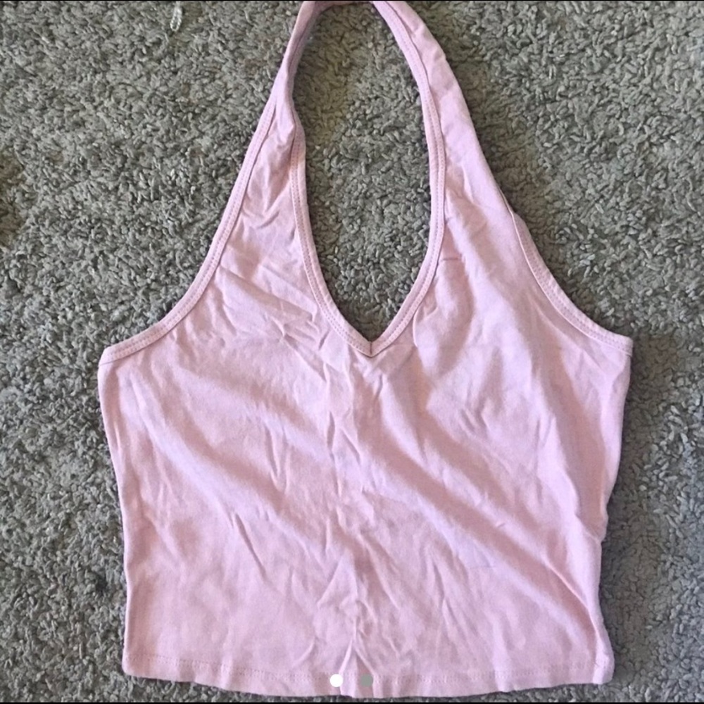 Baby pink halter top